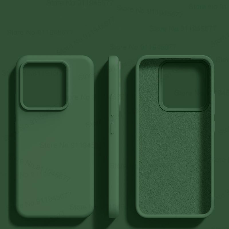 Liquid Silicone Case For Xiaomi Mi 14 Ultra 13T 13 Lite 12T 12S 11T Redmi Note 13 12 11 10 Pro Plus 5G 13C Shockproof Soft Cover