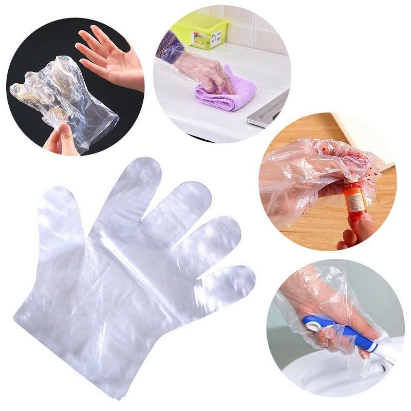 Gloves Disposable Food Grade Transparent Film Cover Thickened Takeaway Kitchen