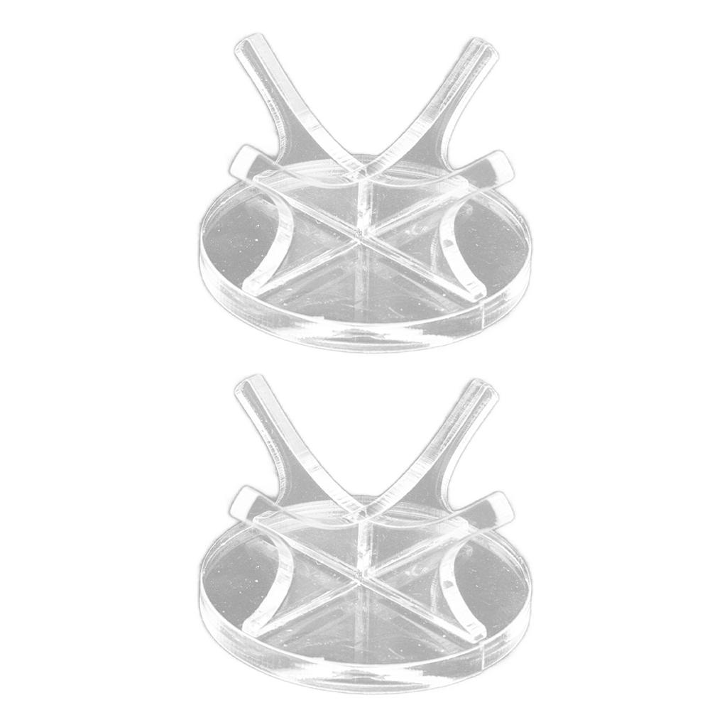 2Pcs Golf Ball Rack High Stability Strong Firmness Simple Baseball Display StandTransparent 2