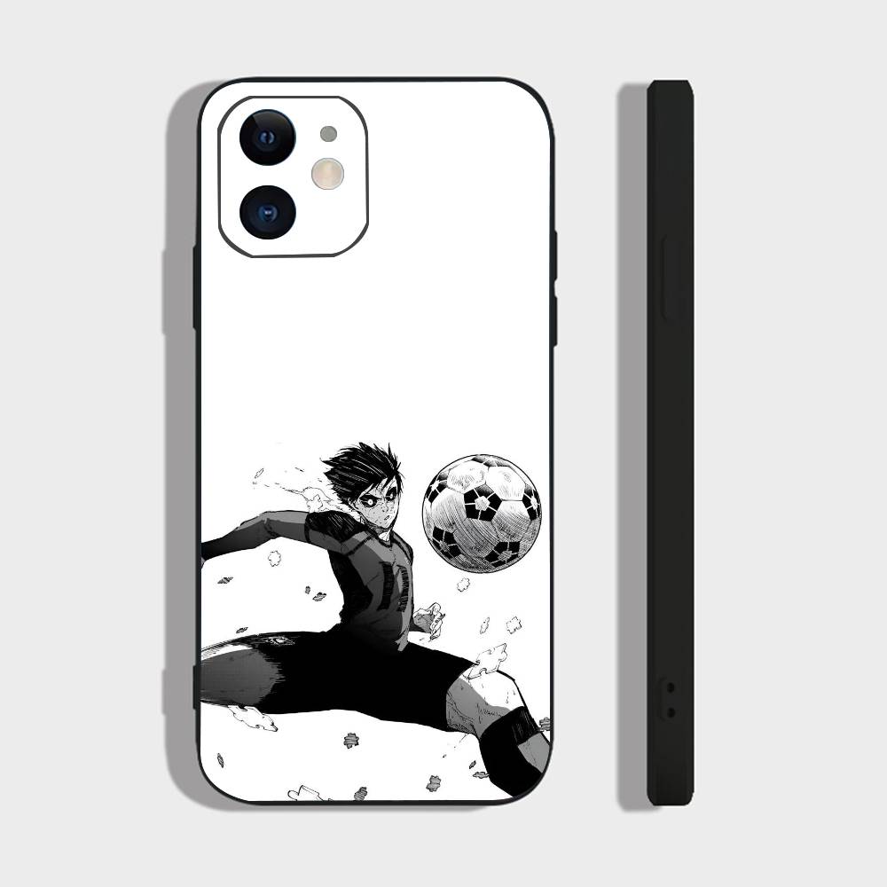 Anime B-Blue Lock For IPhone 17 Air 16 15 14 13 12 11 Pro Black Soft Cover Phone Case