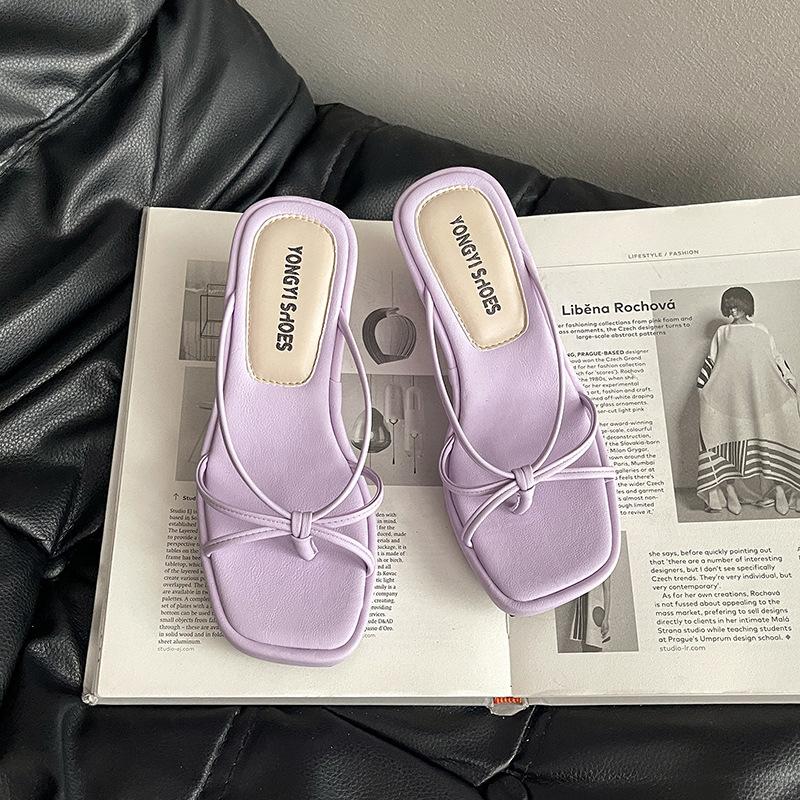 Summer Fashion Flip-flops French Toe Sandals Women's Shoes Outer Wear Thin Belt Vacation Evening Wedge Sandals