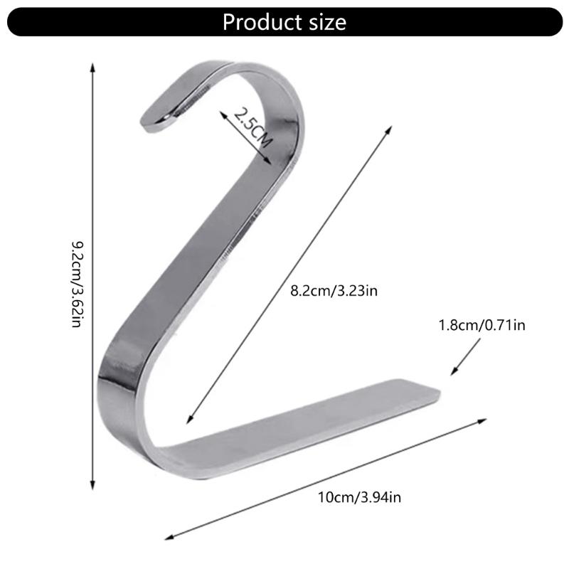 Pack of 4 Sturdy Metal Stocking Holders Home Accessoyr for Christmas Fireplaces Decoration and Holiday Mantels Hook