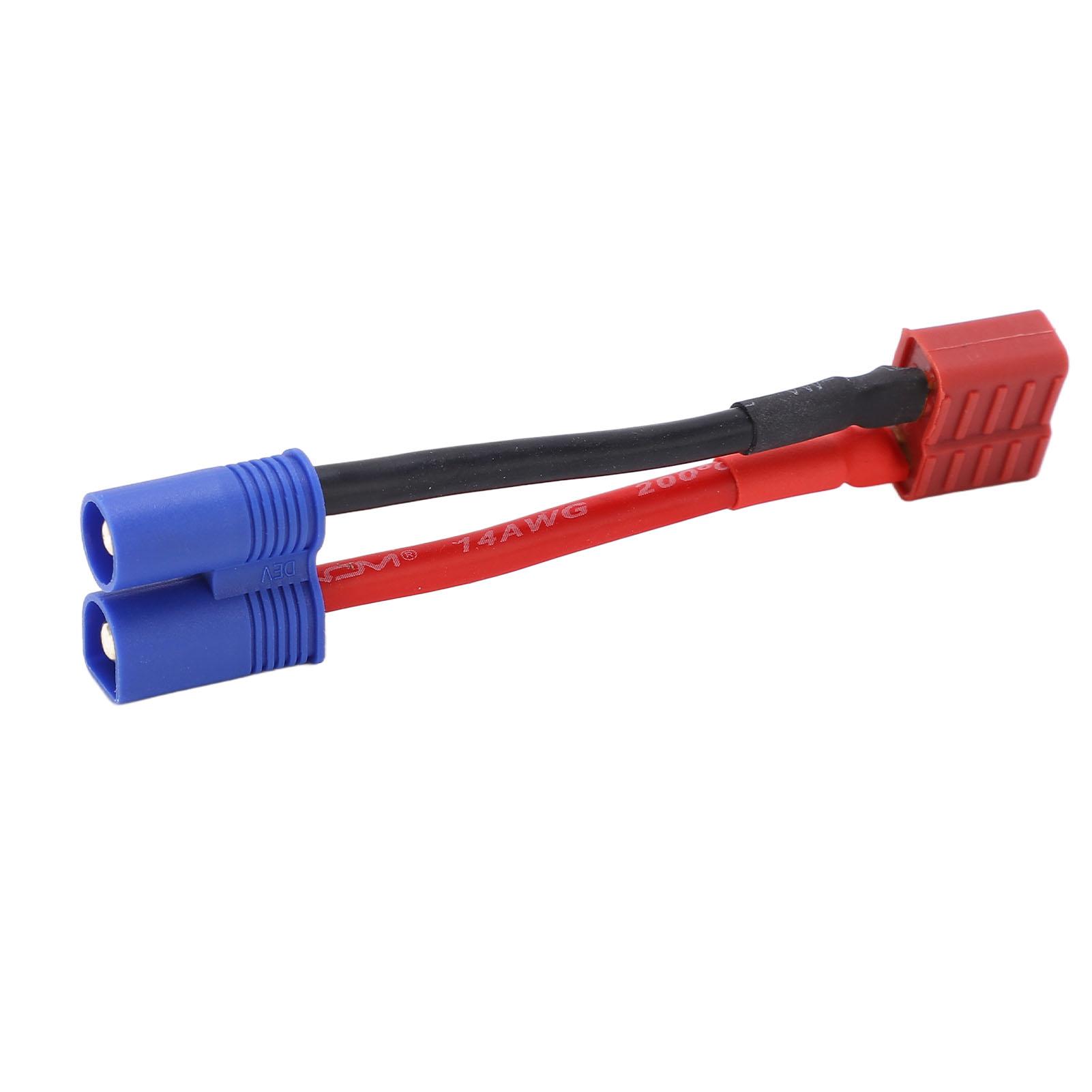 

RC Connector Soft Silicone Cord T Shaped Female Plug to EC3 Male Plug Adapter for Remote Control