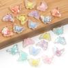 100pcs 12X15mm Butterfly Acrylic Beads Mixed Color Loose Beads For Jewelry Making DIY Bracelets Necklace Phone Chain Accessories