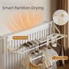 Carbon Steel Radiator Drying Rack Wall Mounted Space Saving Clothes Drying Rack Folding Shoes Storage Rack Balcony