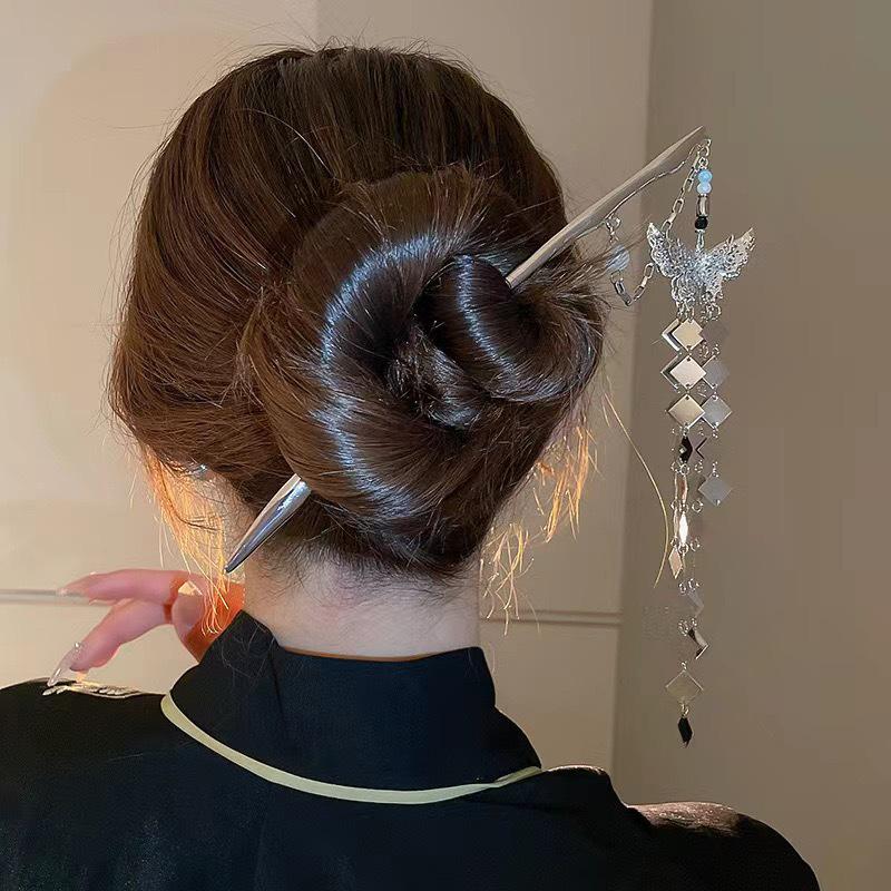 Элегантная китайская полая заколка-бабочка - Живая качающаяся заколка для пучка женская