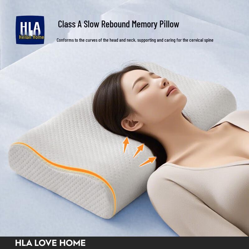 HILAN HOME Contoured Memory Foam Neck Pillow - Pair