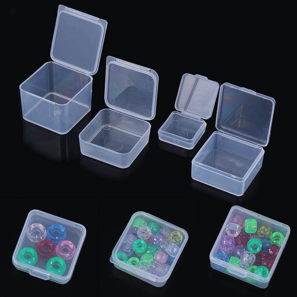 Transparent Plastic Hardware Case Beads Container Pill Chip Box Small Storage Box Jewelry Organizer Case