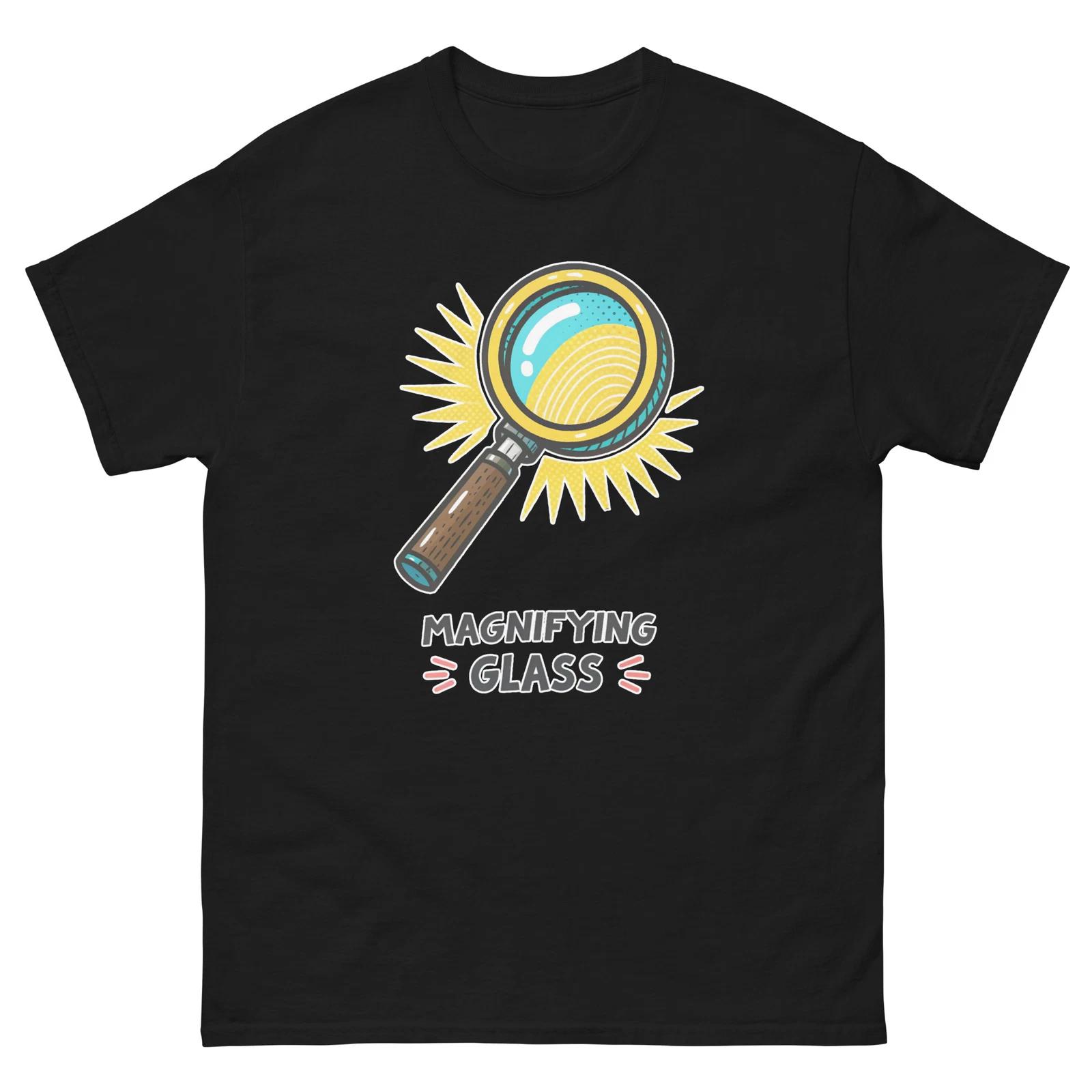 Magnifying Glass Workplace Tool Tools Construction Working T-Shirt L