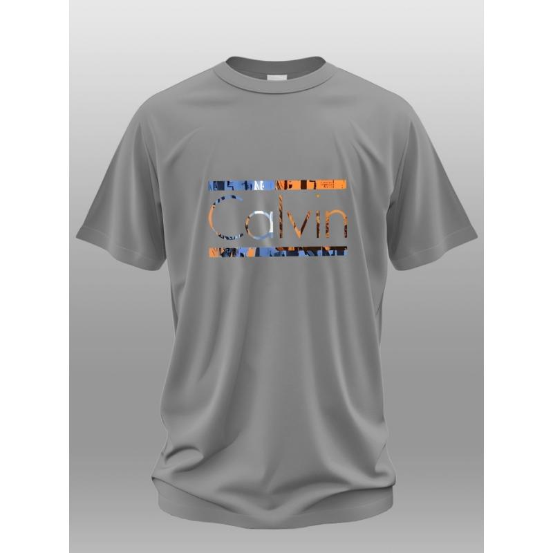 Farbverlauf Cavell Letter Print Herren T-Shirt Sommer Freizeit Sport Herren Top Mode Atmungsaktiv Outdoor Kurzarm T-Shirt