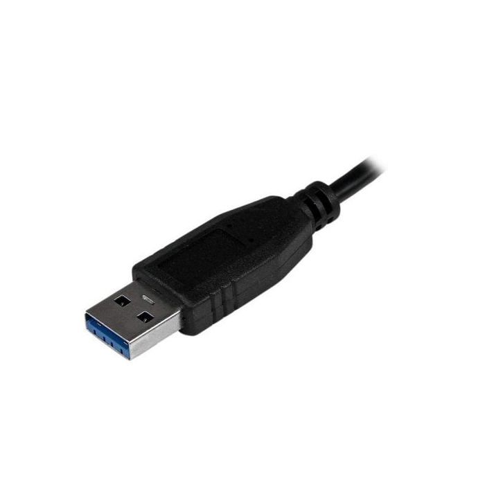 Hub USB 3.0 - StarTech - ST4300MINU3B - 4 porturi - Cablu integrat - Negru