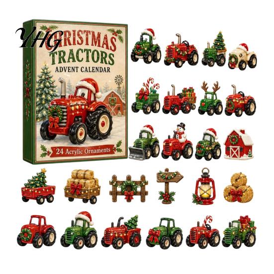 Advent Calendar for Girls Transportation Vehicles 2026 Kids, 24 Day Christmas Countdown Set with Collectible Acrylic Mini Vehicle Figures Holiday