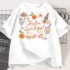 Orange Fruit Tshirt France T Shirt Unisex  Short Sleeve Graphic Tee Vintage Round Neck Tshirt Streetwear Clothing  Y2k Top