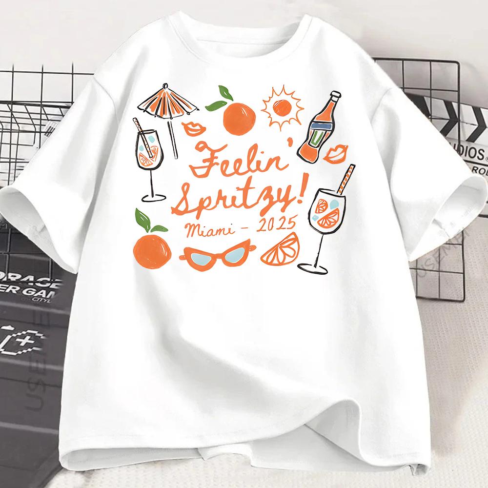 Orange Fruit Tshirt France T Shirt Unisex  Short Sleeve Graphic Tee Vintage Round Neck Tshirt Streetwear Clothing  Y2k Top