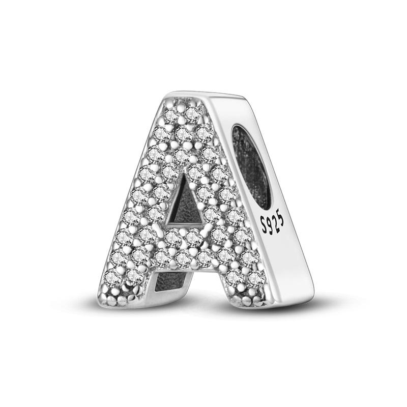 A-Z 26 English Letters Charms Beads Fit Bracelets Bangle Necklace For Women Original Luxury Diy Jewelry Party Festival Gifts