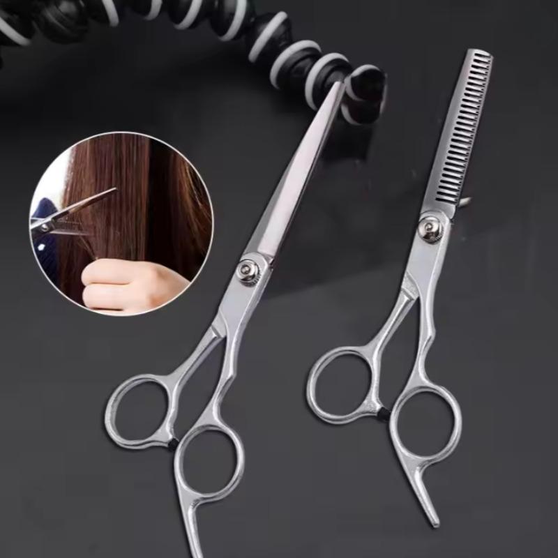 1pc Professional Barber Scissors Set - Stainless Steel Salon Hairdressing Tools, Hair Cutting/Thinning Kit for Hairdressers