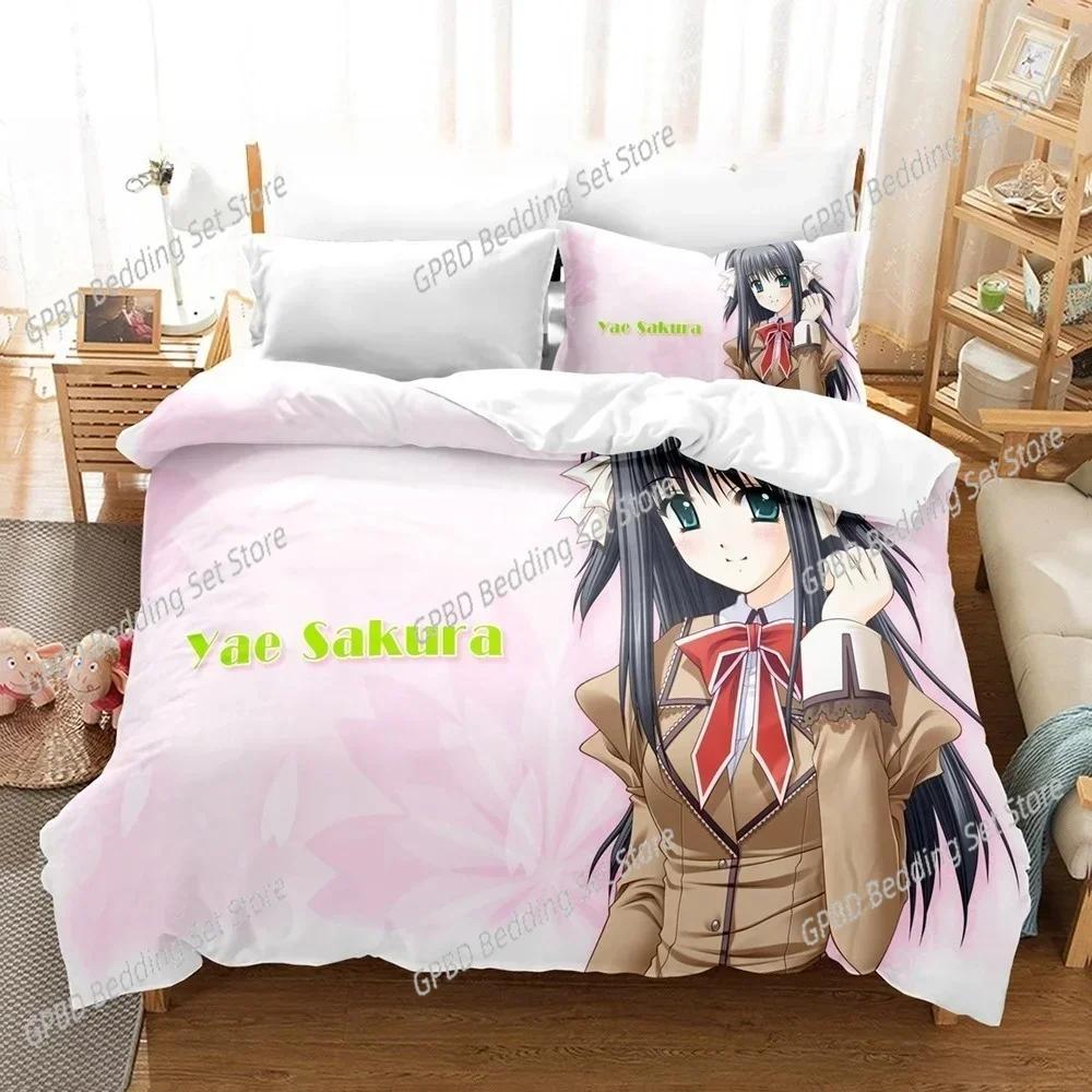 Luxury New 3D Print Kawaii Girls Yae Sakura (Shuffle!) Bedding Set Cartoon Anime Adult Kid Bedroom Duvetcover Sets