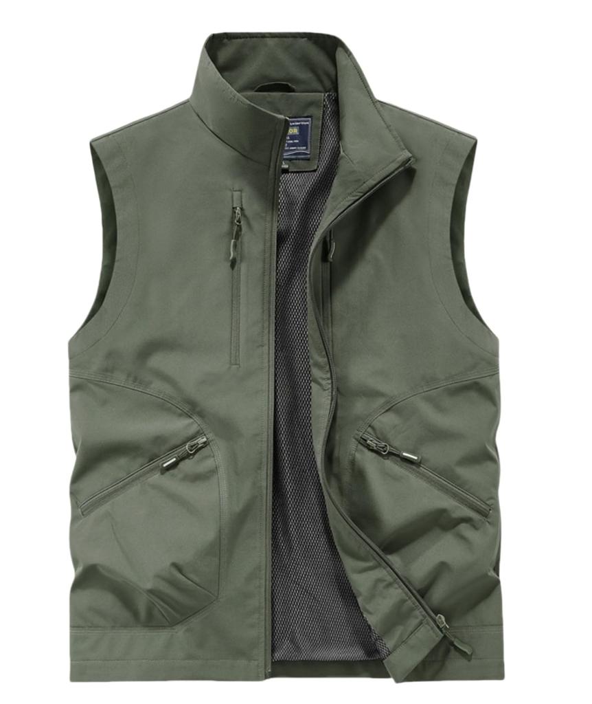 Utility Vest For Men Fishing Golf Travel Hiking Photo Outwear Lightweight Sleeveless Jacket With Pockets
