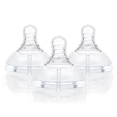 Set of 3 LittleForBig Adult Bottle Nipples with Lip Shields, Adult Replacement Silicone Pacifiers for LittleForBig Bottles