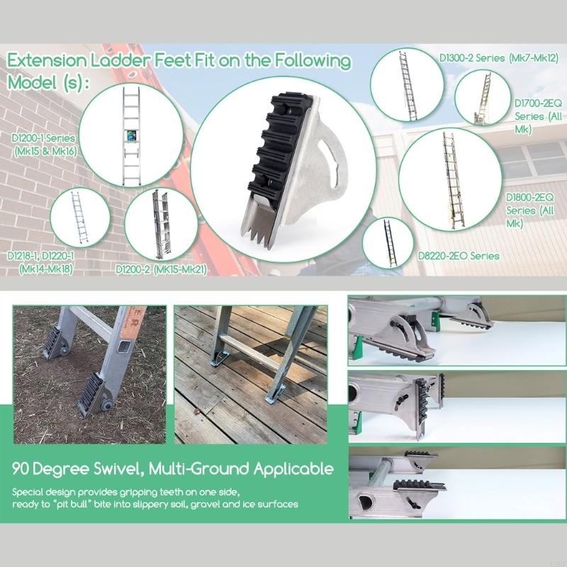 

Multi Size Ladder Safety Feet Quick Setups Without Tool User Friendly Ladder Accessories For Various Ladder Models China Mainland