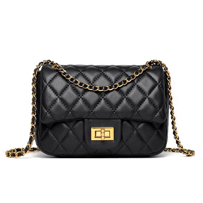 

Кожаная женская сумка, сумка Xiaoxiangfeng, квадратная сумка Fat Man Rhombus Chain, маленькая сумка на одно плечо Oblique Span. белый