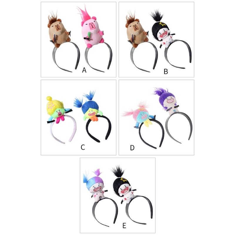 2 Stück Niedliches und Cartoon-Gesichtswasch-Haarband Lustiges Stirnband Haargummi Haarband Haaraccessoires für Frauen