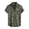 Men's Short Sleeved Shirt, Daily Fashion Printed Button Top, Chest Pocket Cardigan
