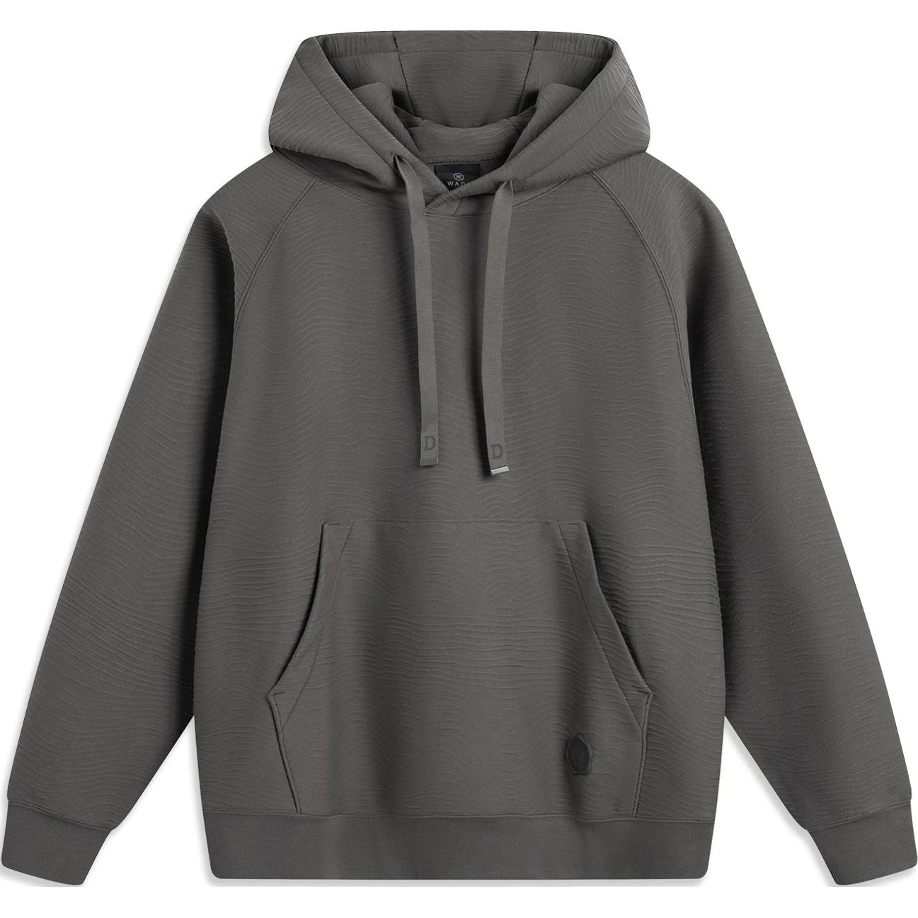 

Li Ning Wade Series однотонная удобная дышащая универсальная повседневная толстовка с капюшоном мужские толстовки Street-Grey AWDU287-2 S