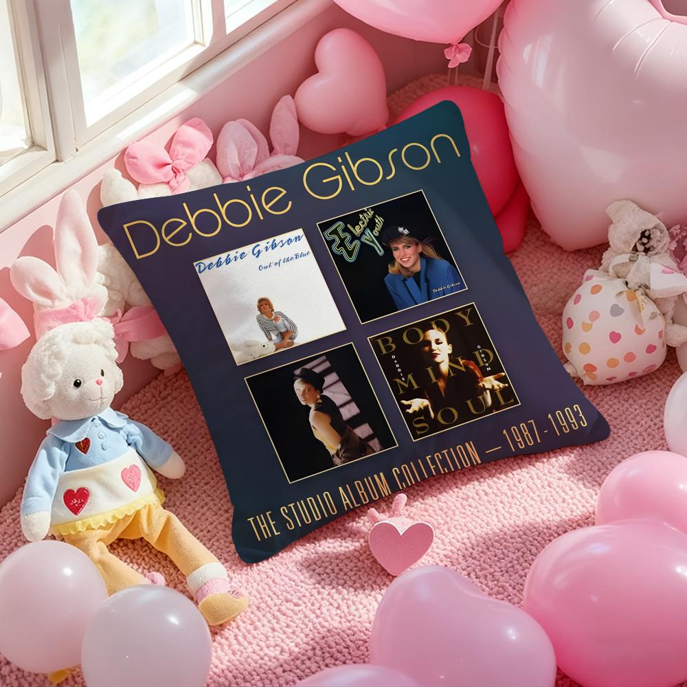 

D-Debbie Gibson Singer Cushion Cover Pattern Printed Pillowcase for Living Room Sofa Cushion Cover & Bedroom Decor 12x12Inch