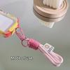 Color Combination Short Mobile Phone Lanyard Can Be Portable Anti-Release Rope Hanging Wrist Pendant Clip Hanging Decoration