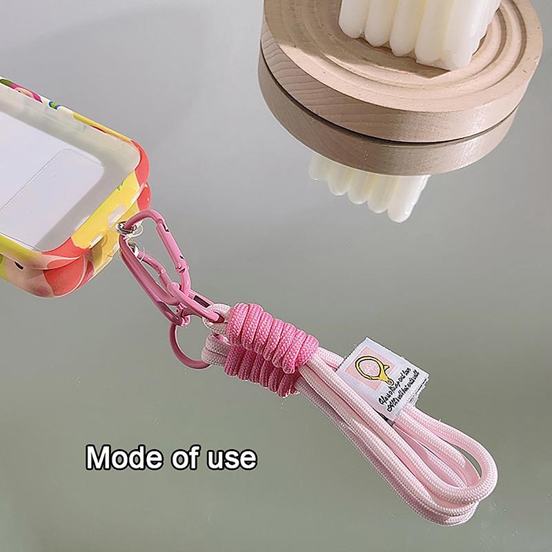 Color Combination Short Mobile Phone Lanyard Can Be Portable Anti-Release Rope Hanging Wrist Pendant Clip Hanging Decoration