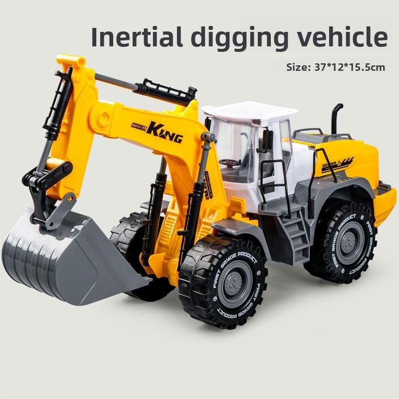 Childrens Toy Excavator With Inertia Drive Large Construction Vehicle For Kids And Parent Interaction