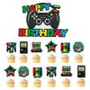 Video Game Party Supplies Set Baby Boy Birthday Party Decoration Happy Birthday Gaming Backdrop Game Table Covers Gamer Balloons
