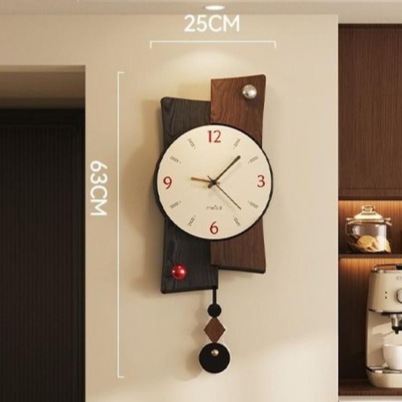 1PC Living Room Wall Clock Chinese Antique New Creative Retro Simple Dining Room Clock Wall Clock Home Decoration