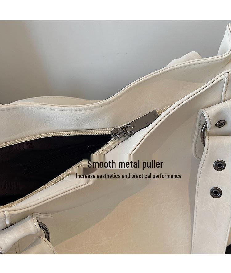 Stylish Large-Capacity Women's Tote: Versatile Solid Color Crossbody & Shoulder Bag