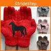 Stylish Women's Cute Horse Gloves Featuring Cozy Full Finger Design For Winter Activities