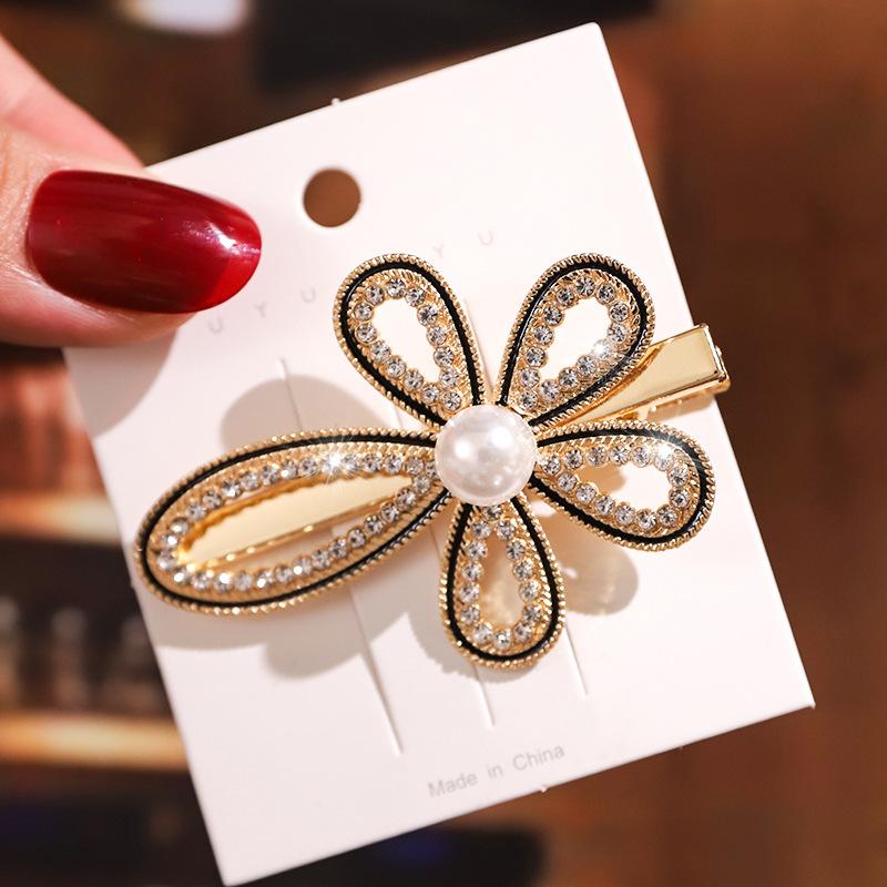 Elegant Rhinestone Hairpins Women Girls Pearl Hair Clips Pins Barrettes Accessories BB Hairclip Hairgrip Headdress