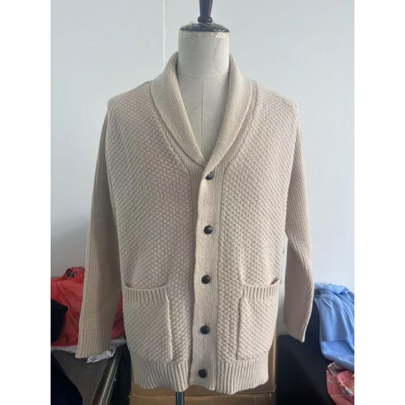 Men S Knitted Cardigan Long Sleeve Lapel Pocket Casual Winter Sweater