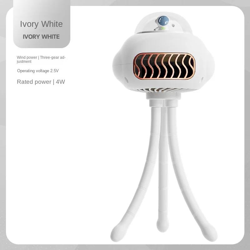 

Новый мини-ручной портативный USB-прищепка на перезаряжаемом безлопастном вентиляторе с гибким штативом для коляски, автокресла, велосипеда, стола белый