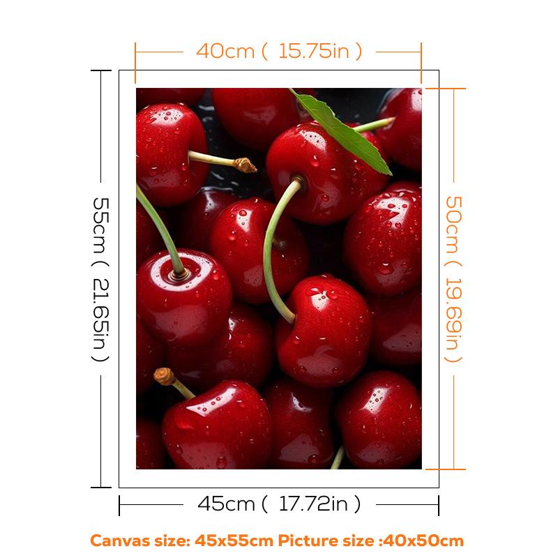 DIY Digital Fruit Oil Painting Kit - New Style for Stress Relief, No Frame Included