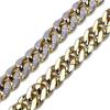 14mm 3D Zircon Hip-Hop Cuban Chain & Water Wave Bracelet for Men