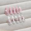 Cute Sweet Bow Press On Nails Fake Nails Set Artificial Art Nails Finger Manicure For Women And Girls