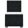 Maison Exclusive - Sommier à lattes de lit avec matelas Noir 90x200 cm Velours
