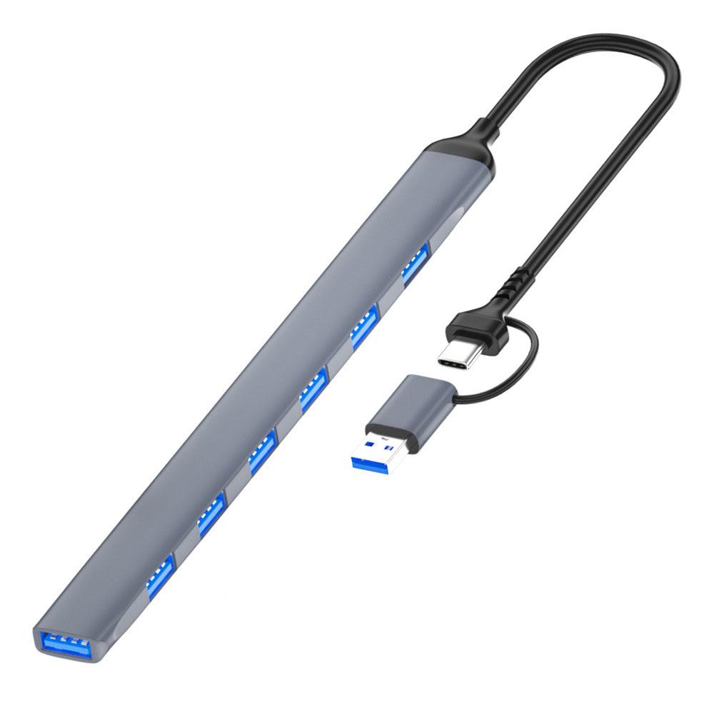Xiaomi USB HUB Dock 3.0 7 Port USB 2.0 3.0 Hub Multi Splitter Adapter OTG Type C HUB For Lenovo HUAWEI Xiaomi Macbook Aluminum Alloy