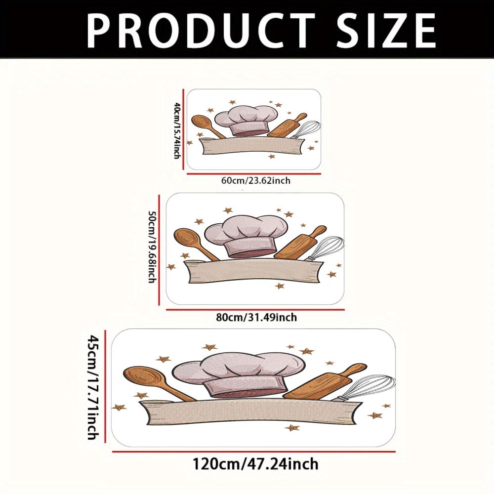 

1 Piece Kitchen Floor Mat Cute Kitchen Carpet Living Room Rug Bedroom Rug Entrance Mat Washable Non-Slip Carpet Room Decor 40cm x 60cm