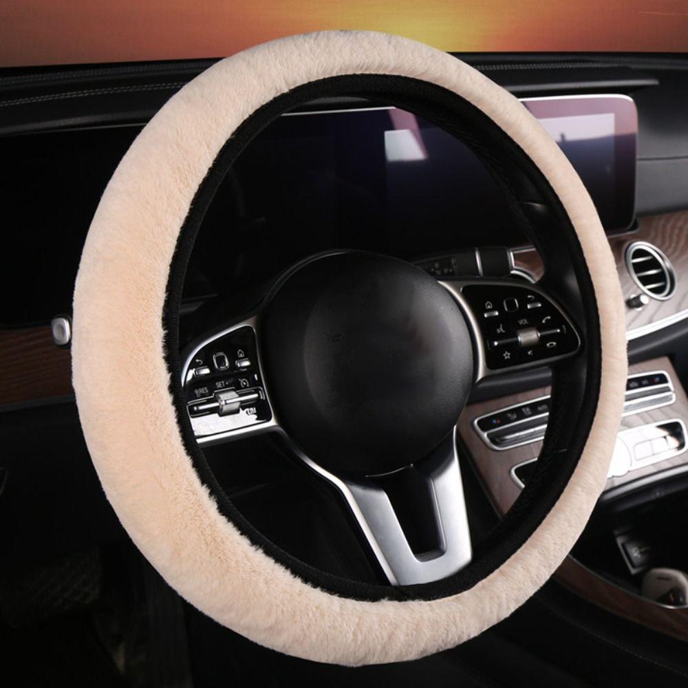 Breathable Steering Wheel Cover Warm&Cozy Winter Teering Wheel Cover  Auto Decoration