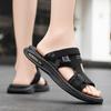 Fashion Mens Casual Fashion Sandals Summer Outdoor Open Toe Beach Shoes Breathable Slippers Indoor Soft Bottom Comfortable Non-slip