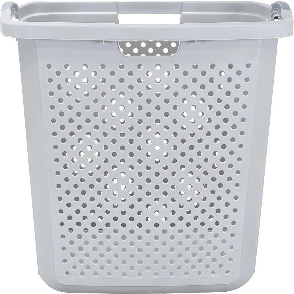 Extra Large Plastic Laundry Hamper 2.5 Bushel Durable with Four Handles Ventilated Design Ideal Clothing Toys Sports Equipment