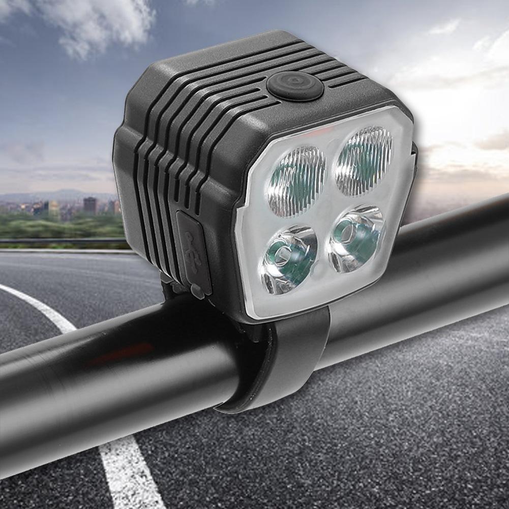 LED Bike Front Light Front Bike Headlight USB Charging with Horn Cycling Lamp 2 In 1 7 Light Modes Cycling Accessories