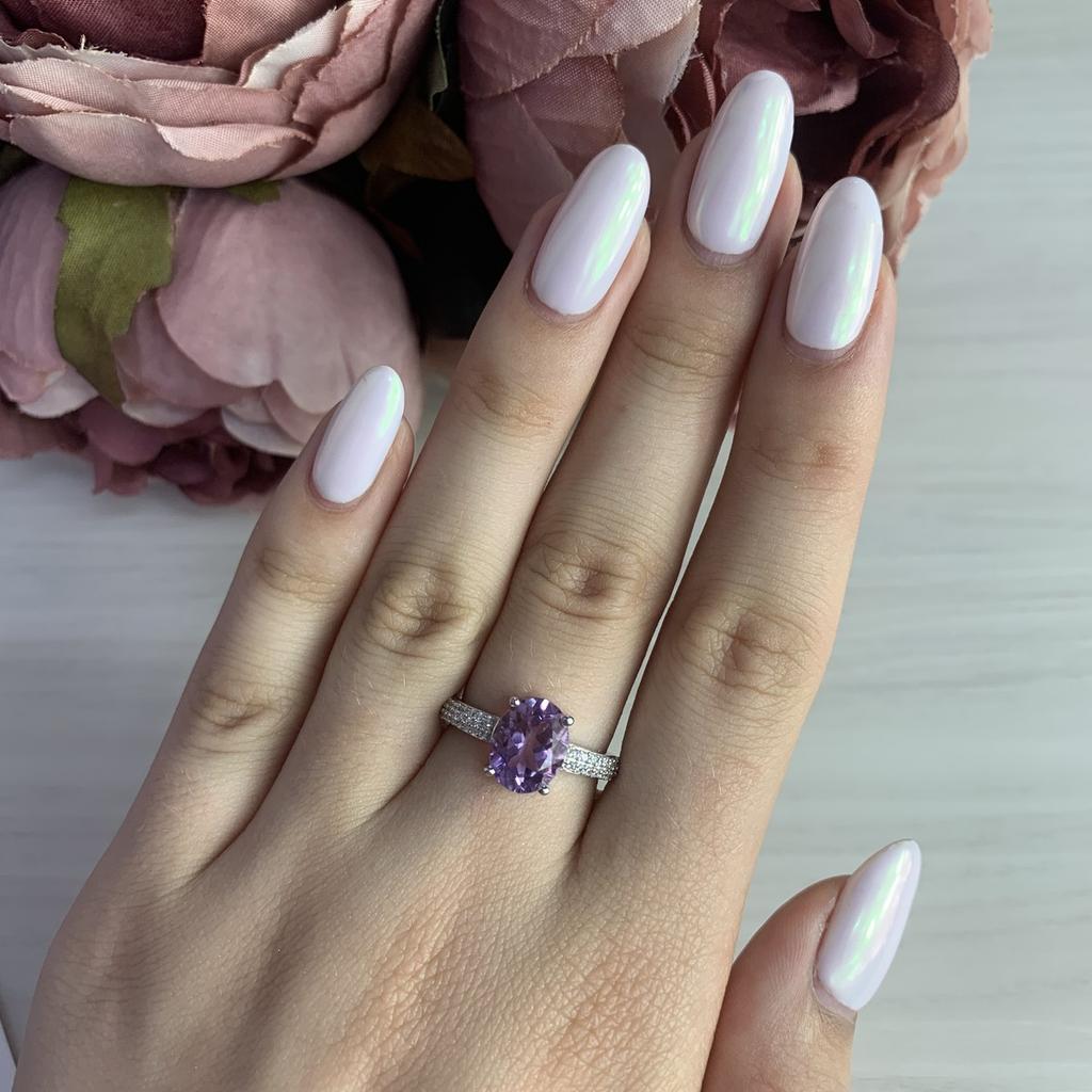 Серебряное кольцо с натуральным аметистом 2.45ct (2007258)